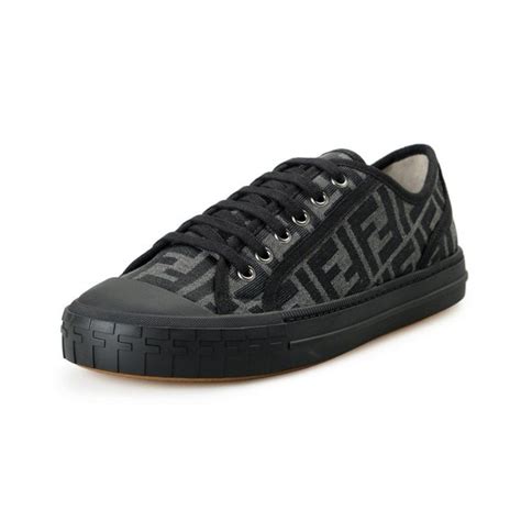 fendi low top leather sneaker|Fendi Black FF Jacquard and Suede Match Sneakers .